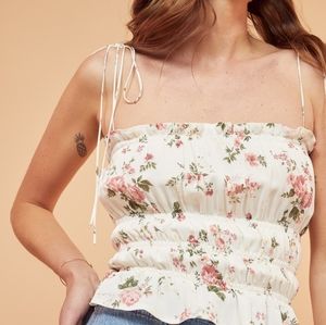 Reformation Arancia floral top
